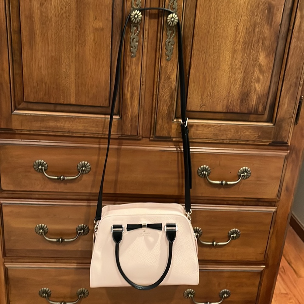 Kate Spade pink and black bag with adjustable strap